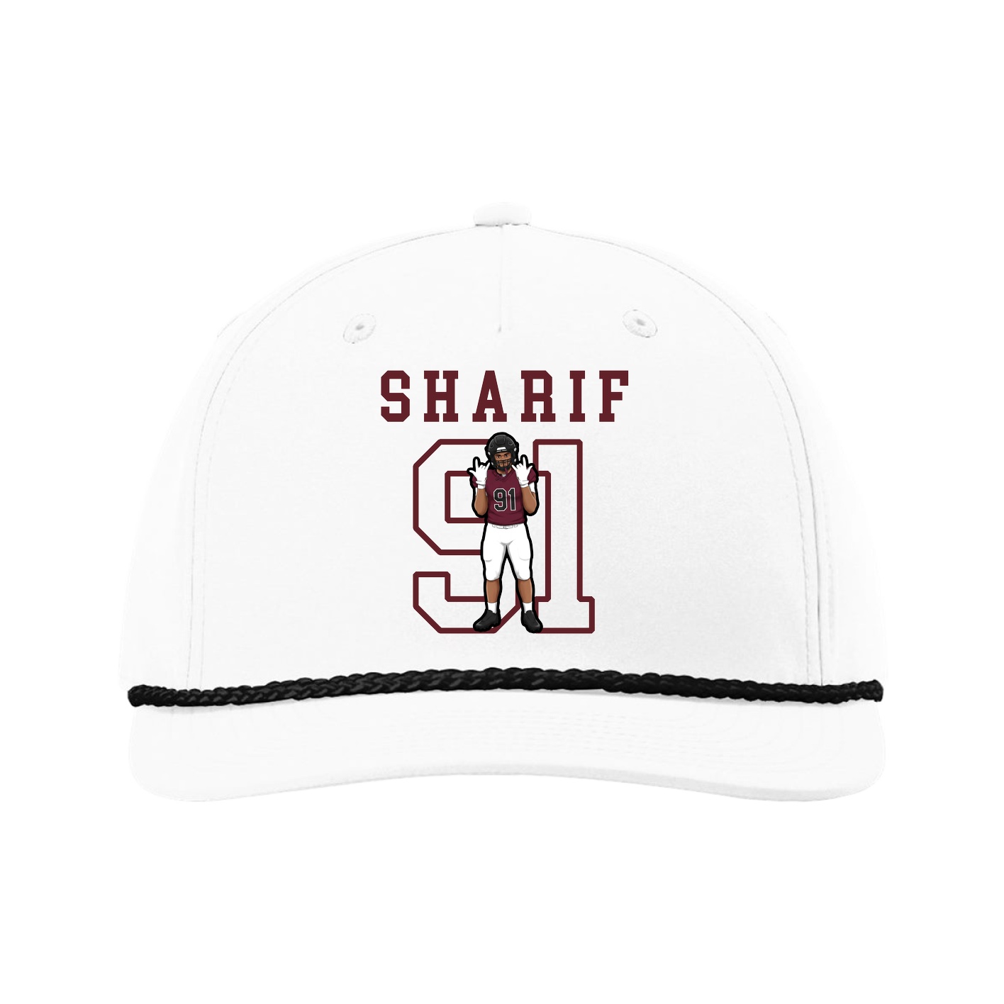 Five-Panel Classic Rope Cap — Shirsey in White