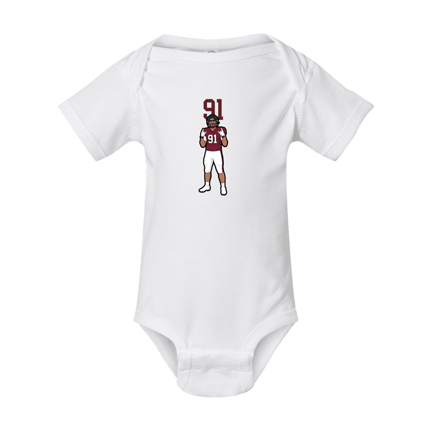 Baby Onesie — Number Top in White