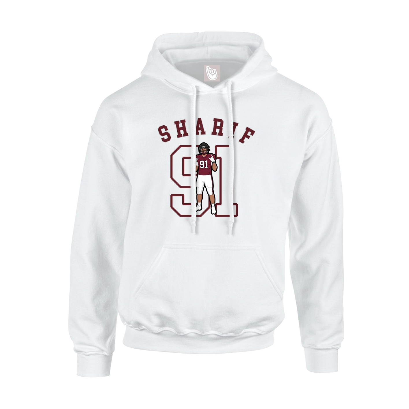 Hoodie — Shirsey Arch in White
