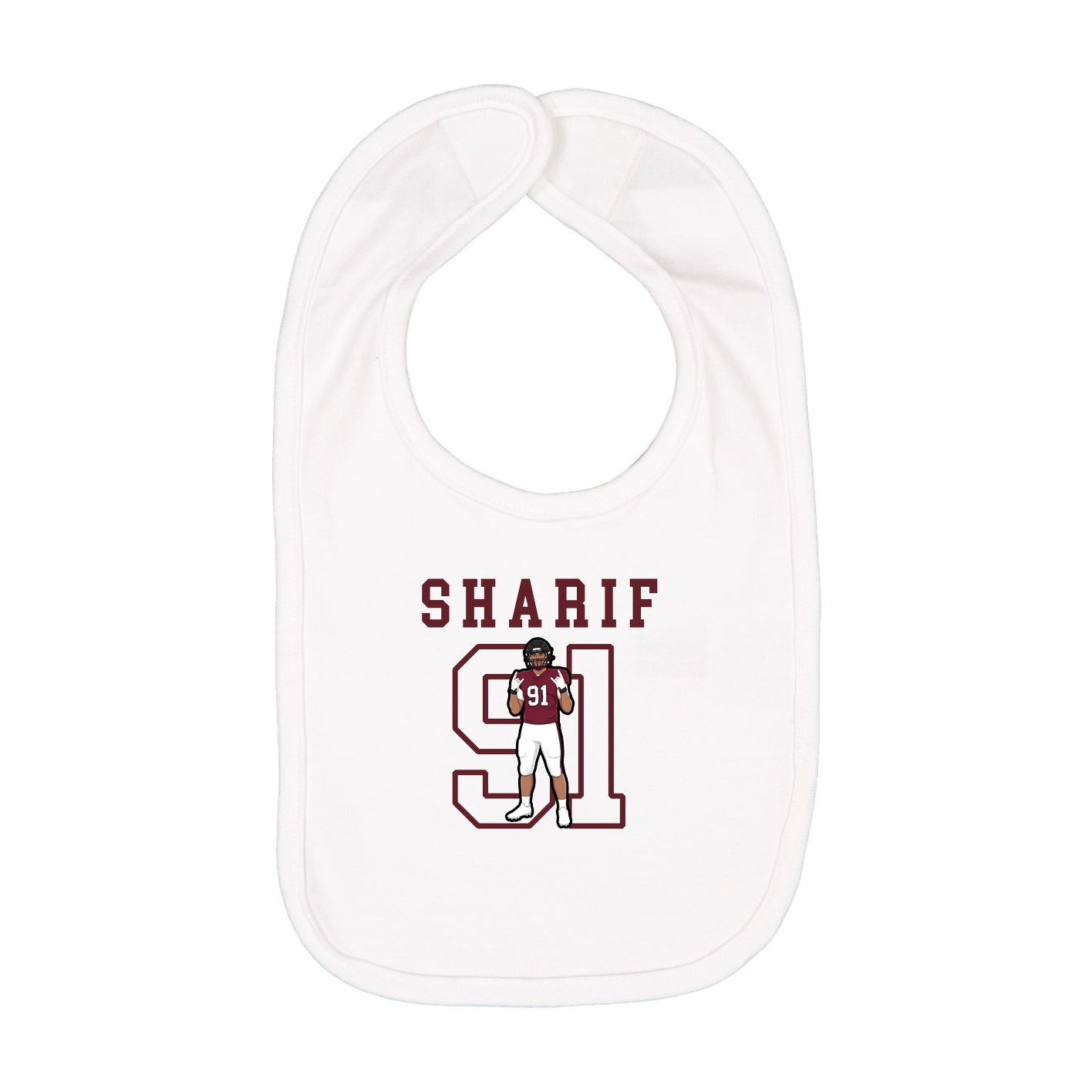 Infant Bib — Shirsey in White