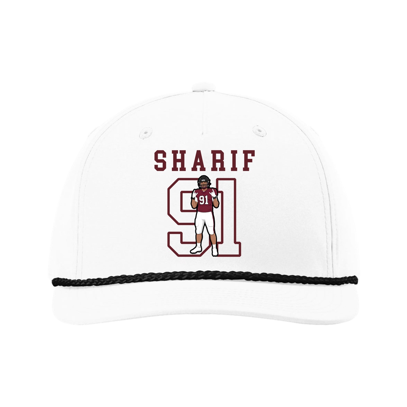 Five-Panel Classic Rope Cap — Shirsey in White