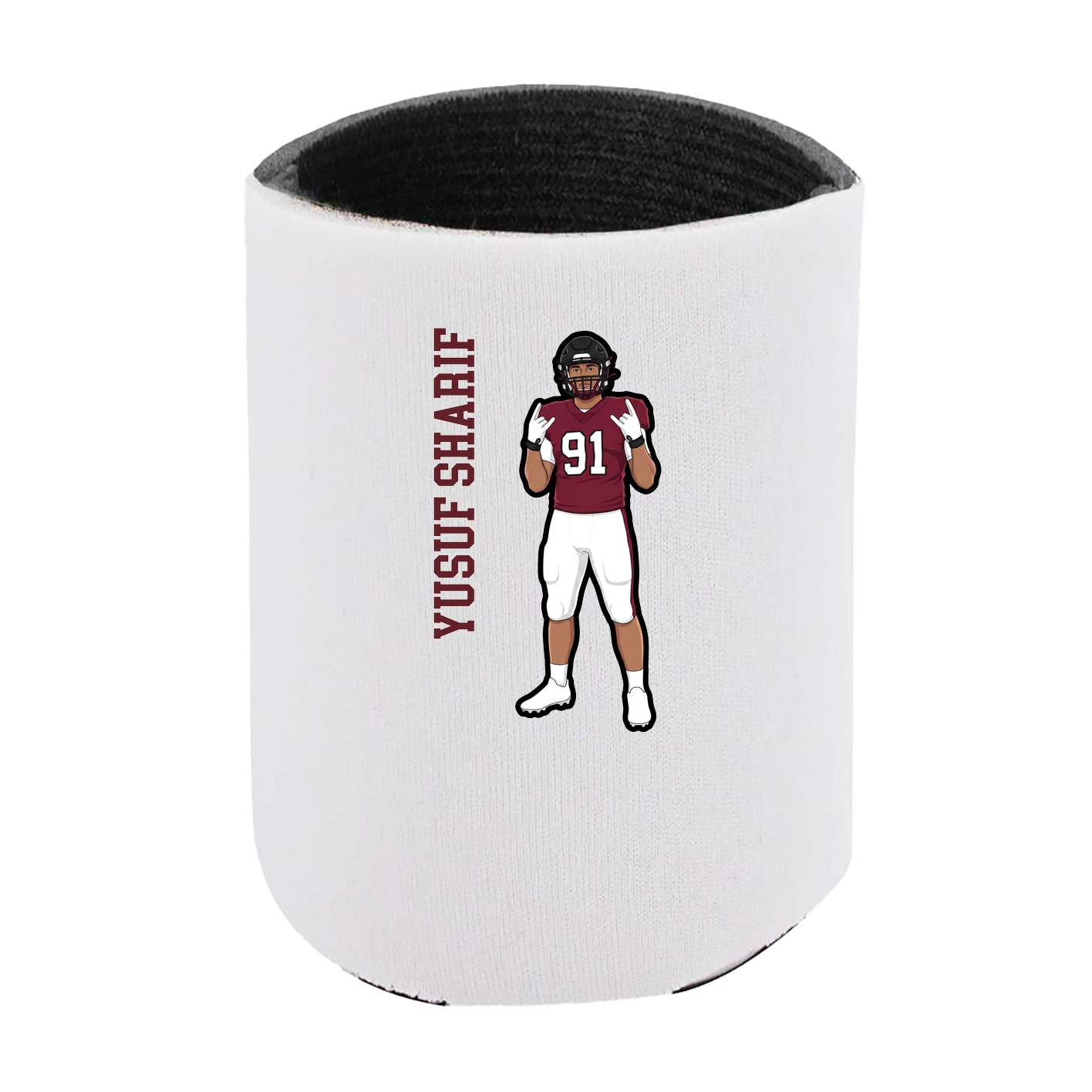 Can Holder — Name Vertical in White