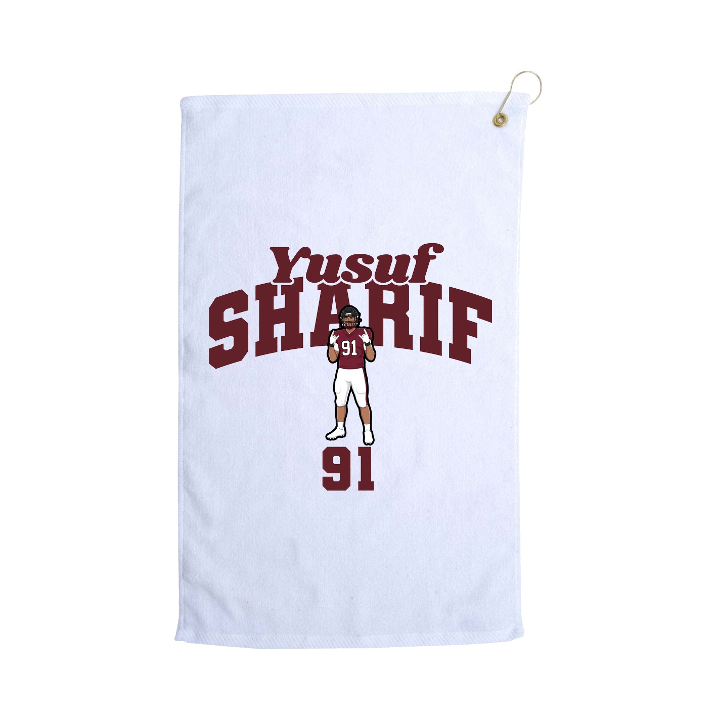 Golf Towel — Signature Arch in White