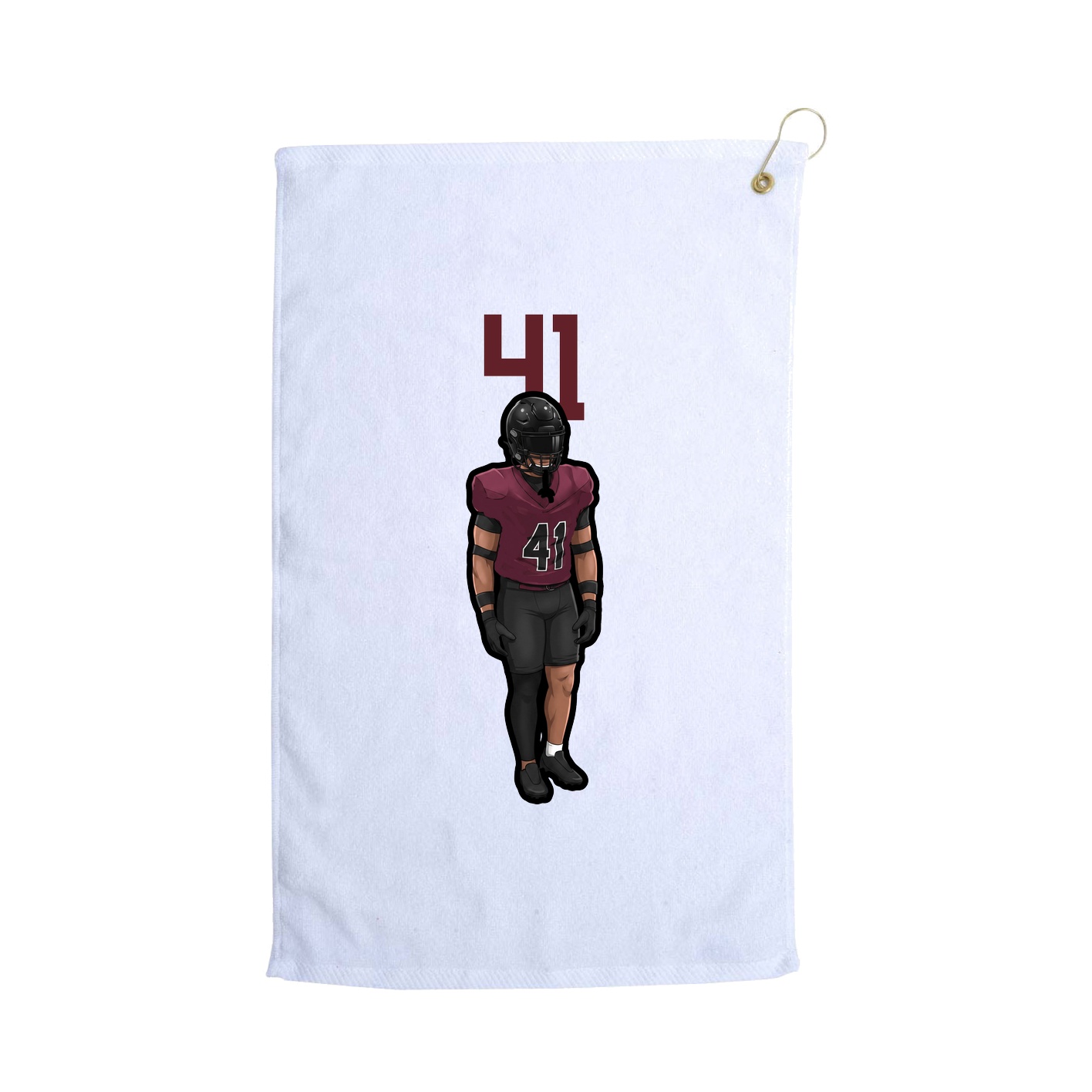 Golf Towel — Number Top in White