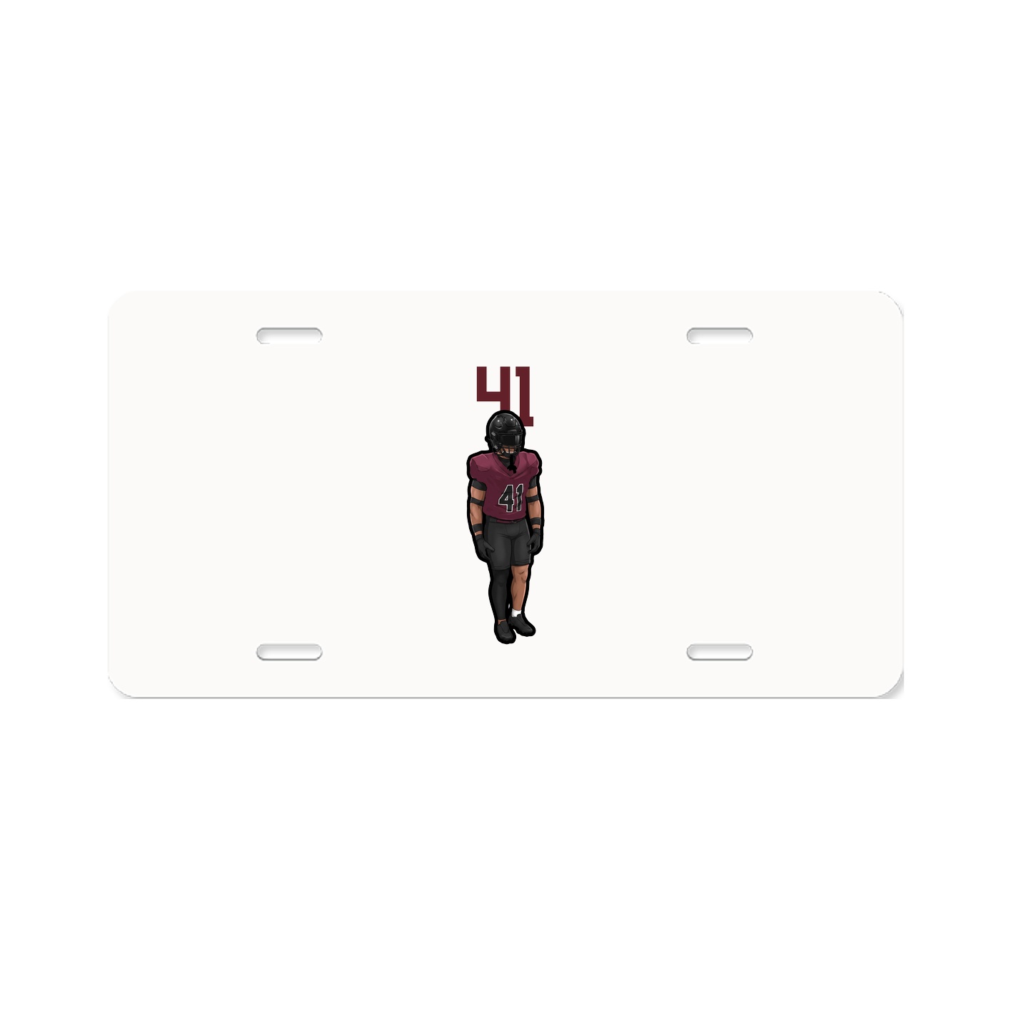 License Plate — Number Top in Classic