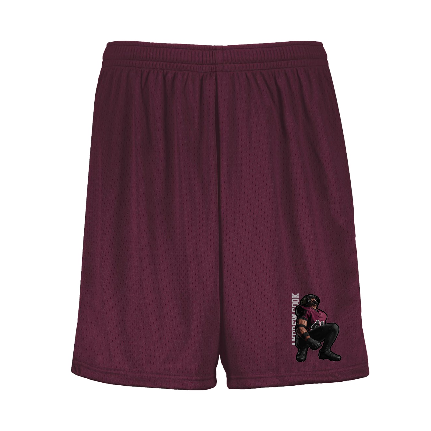 Shorts — Name Vertical in Maroon