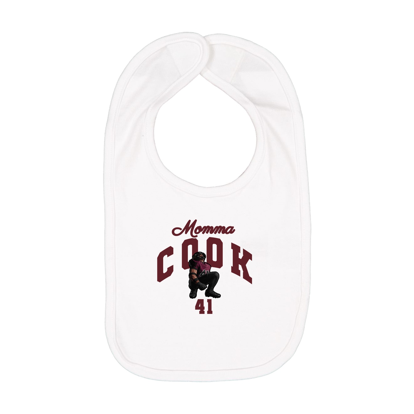 Infant Bib — Mothers Day Arch in White