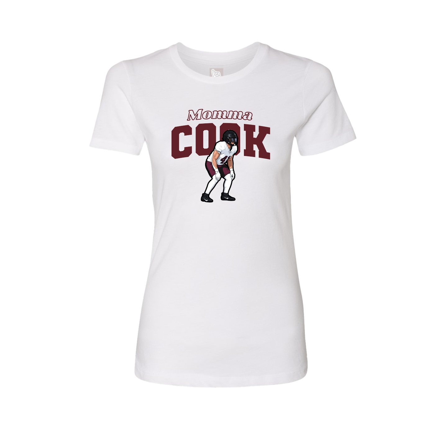 Womens Tee — Mothers Day Block in White