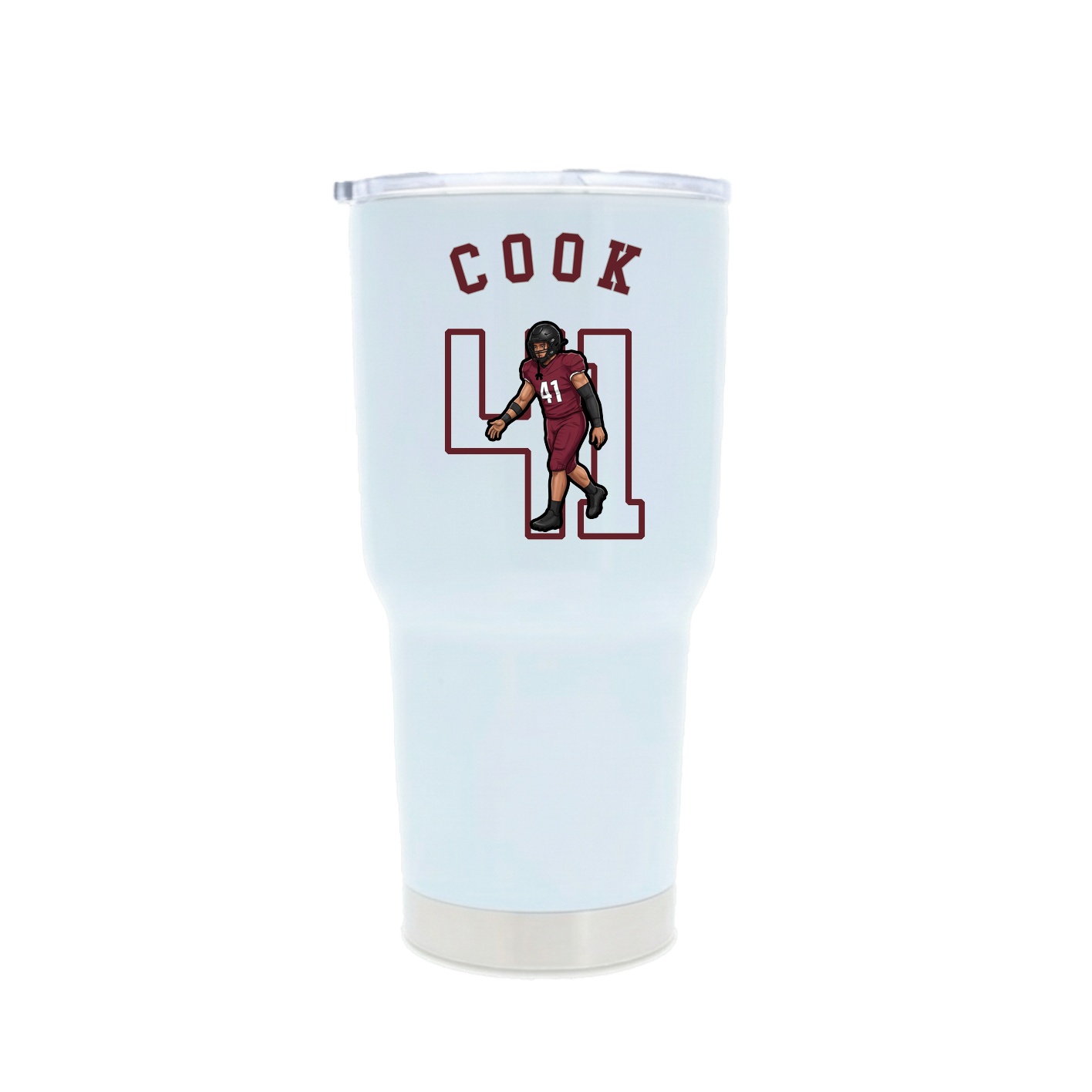 30oz Stainless Steel Tumbler — Shirsey Arch in White