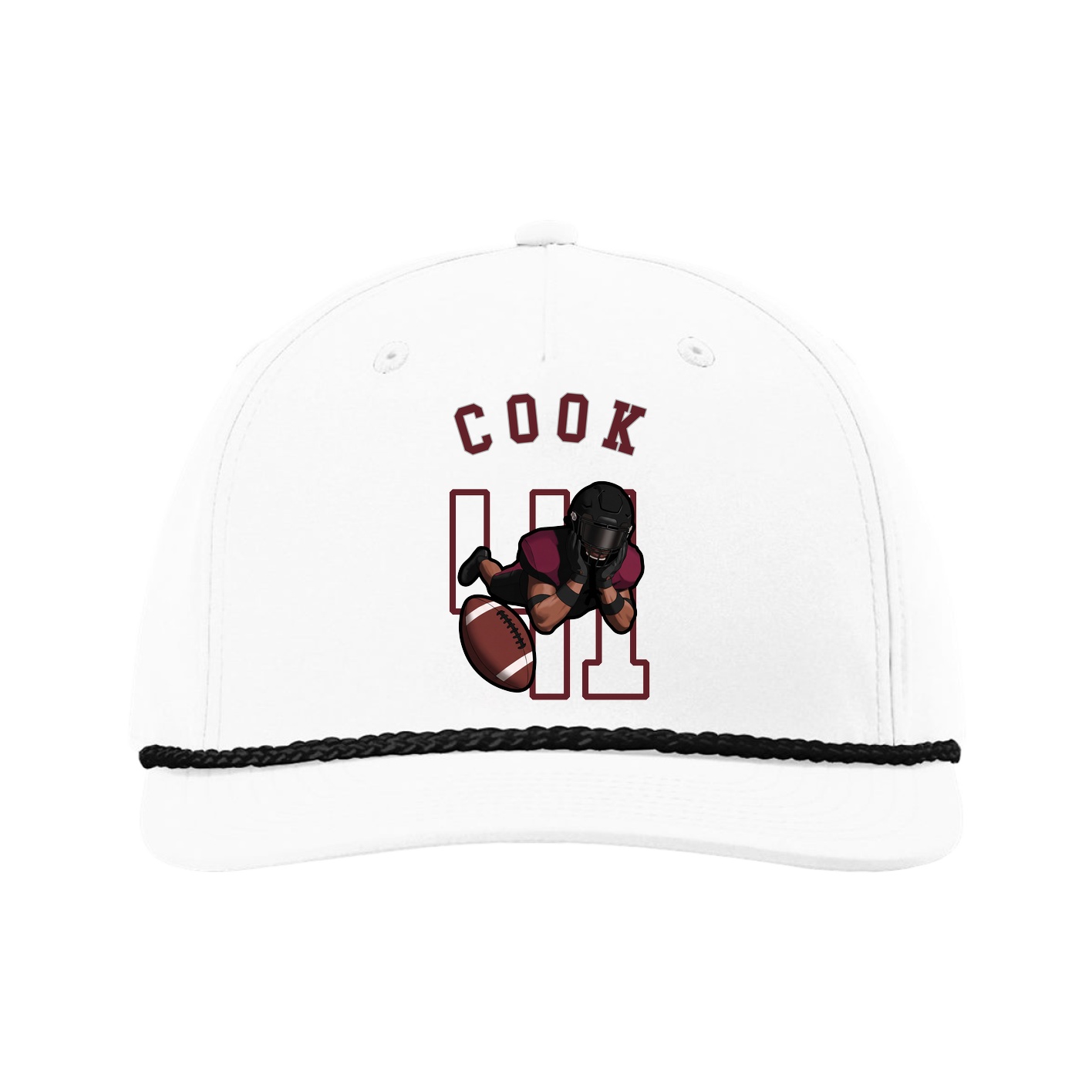 Five-Panel Classic Rope Cap — Shirsey Arch in White