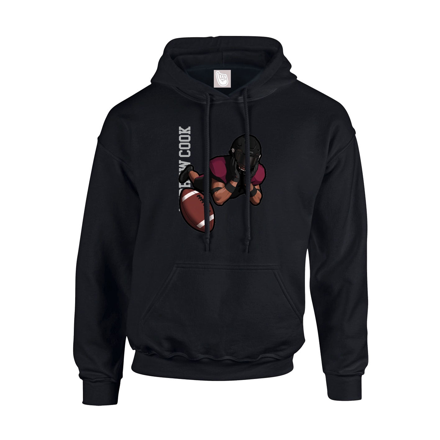 Youth Hoodie — Name Vertical in Black