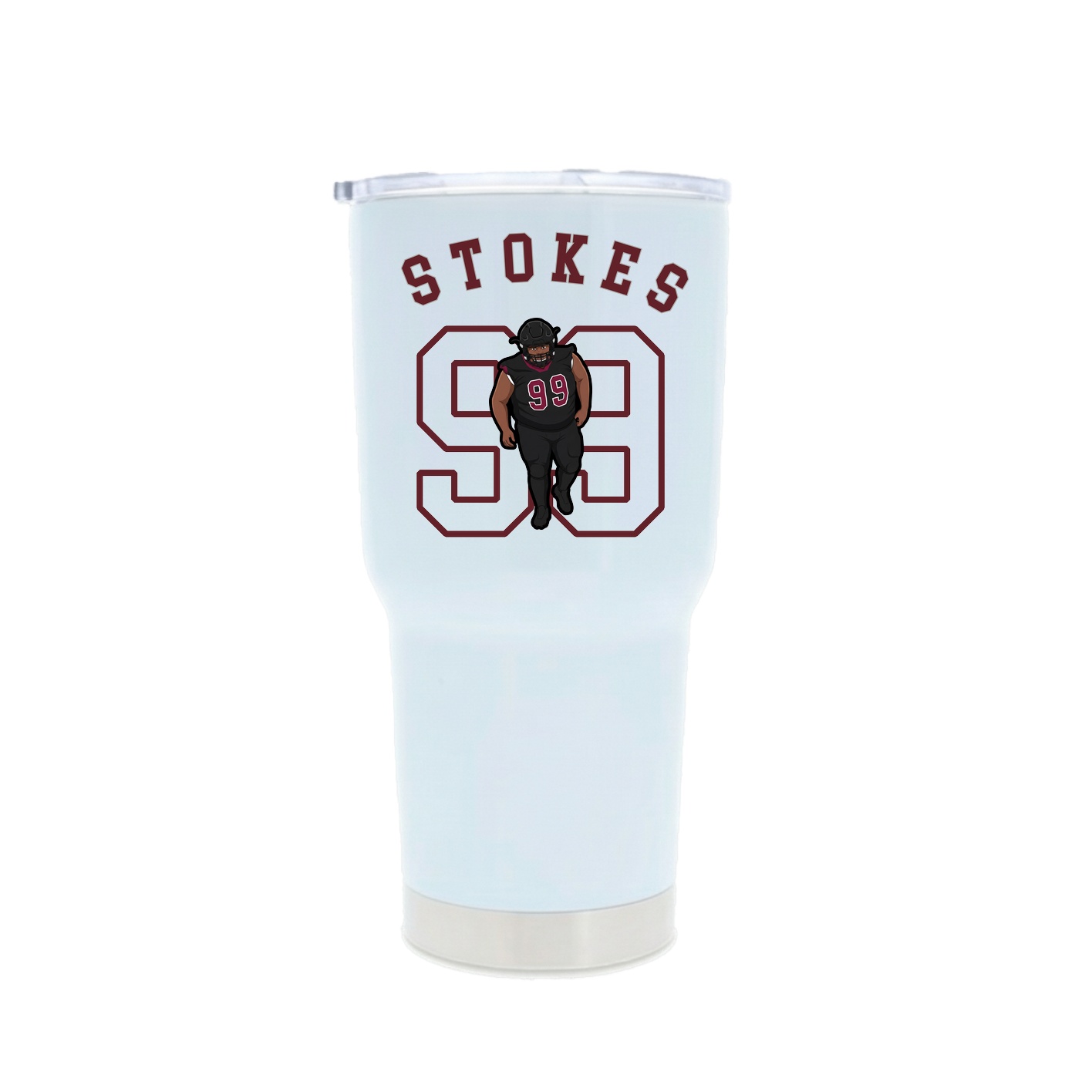30oz Stainless Steel Tumbler — Shirsey Arch in White