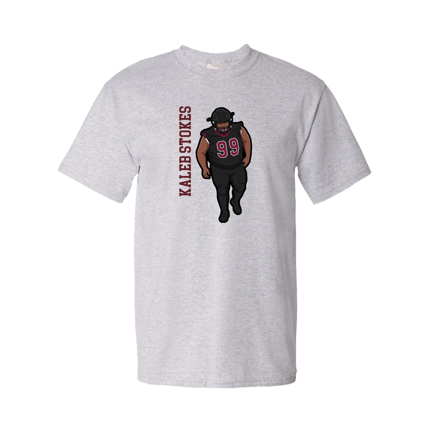 Tee — Name Vertical in Grey