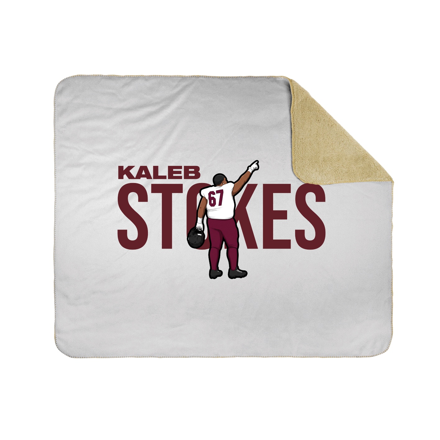 Throw Blanket — Player Name in White