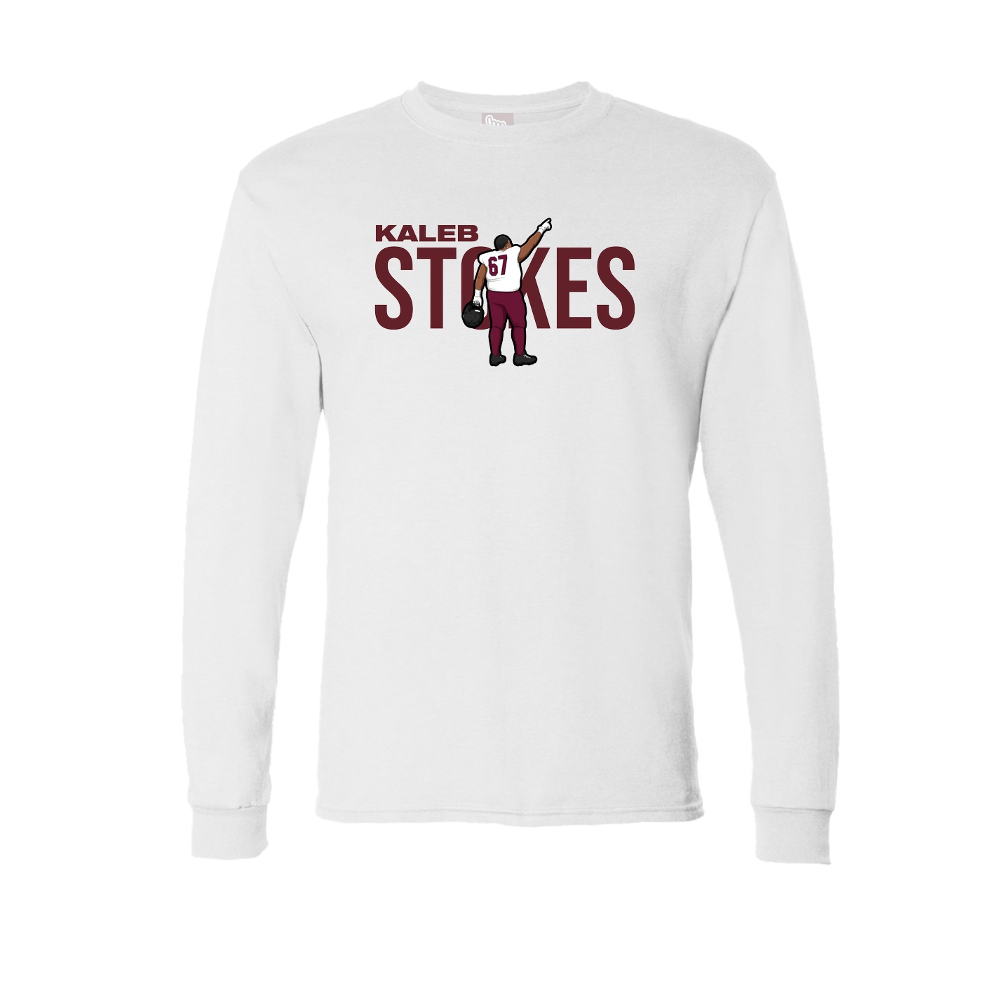Long Sleeve Tee — Player Name in White