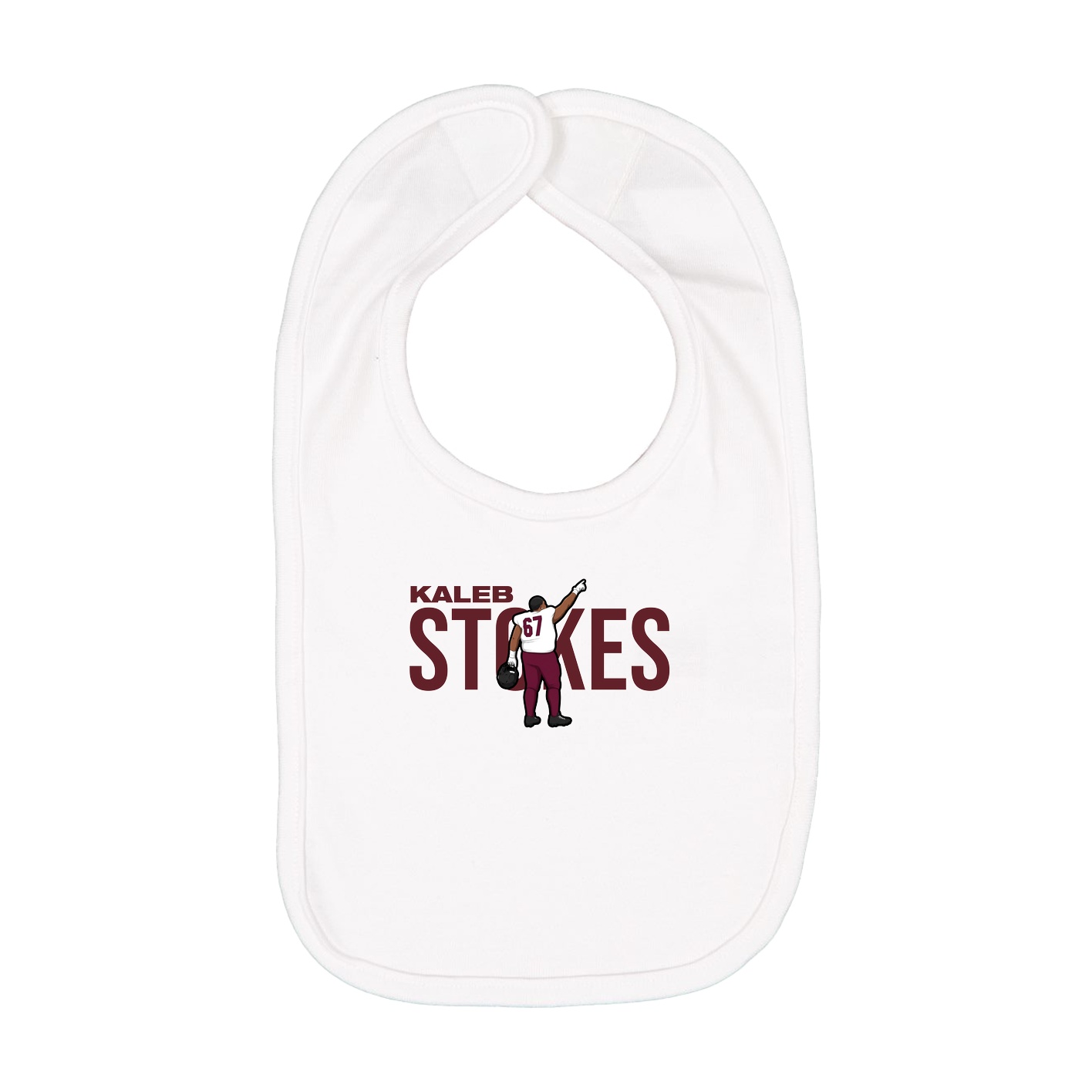 Infant Bib — Player Name in White