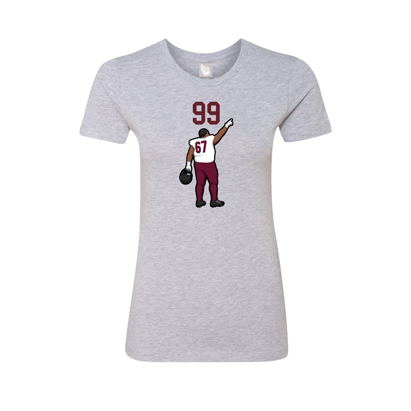 Womens Tee — Number Top in Grey