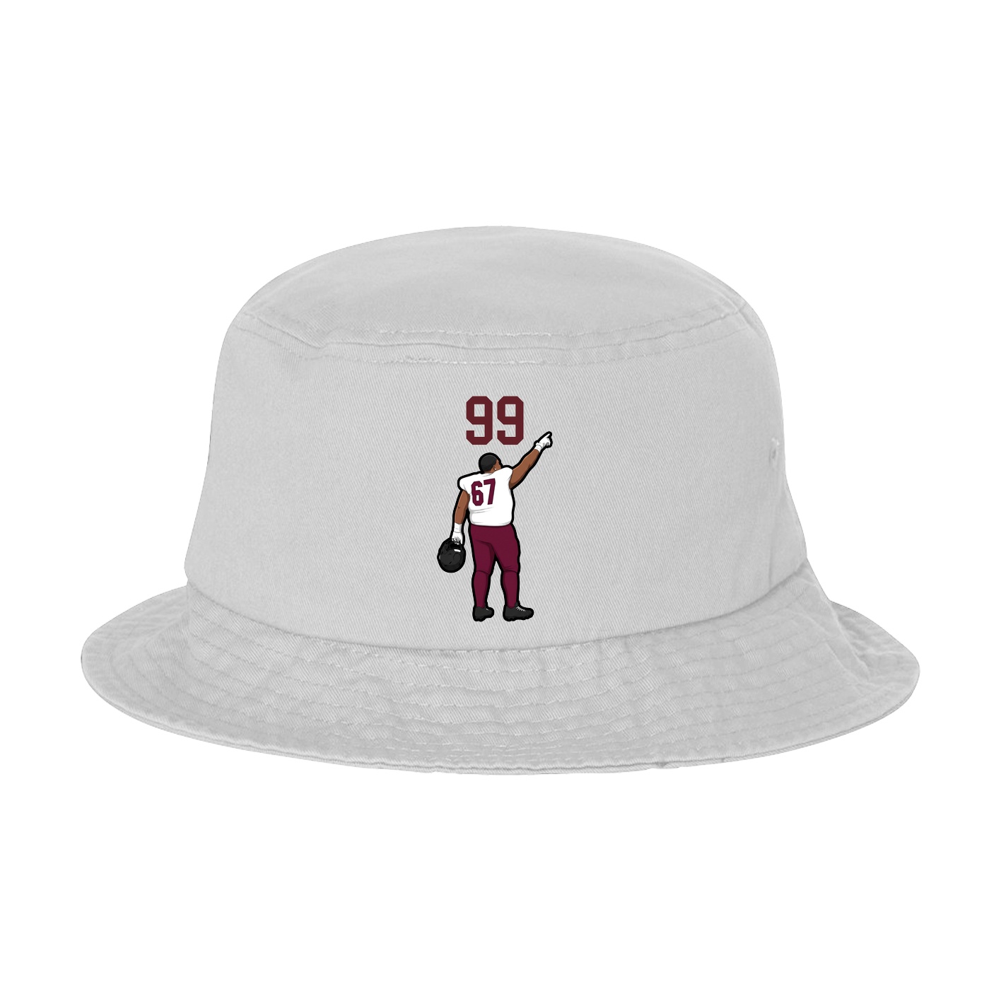 Bucket Cap — Number Top in White