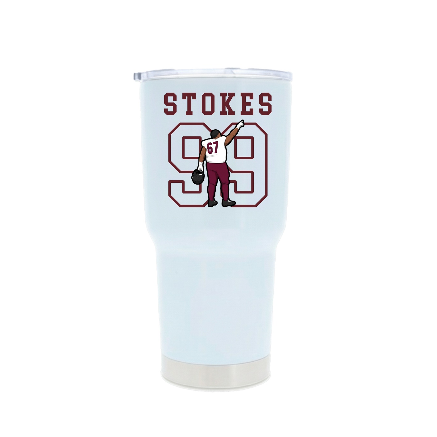30oz Stainless Steel Tumbler — Shirsey in White