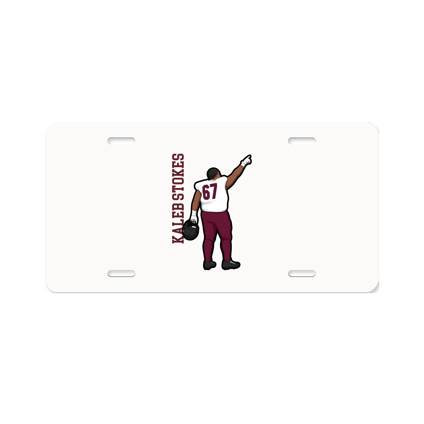 License Plate — Name Vertical in Classic