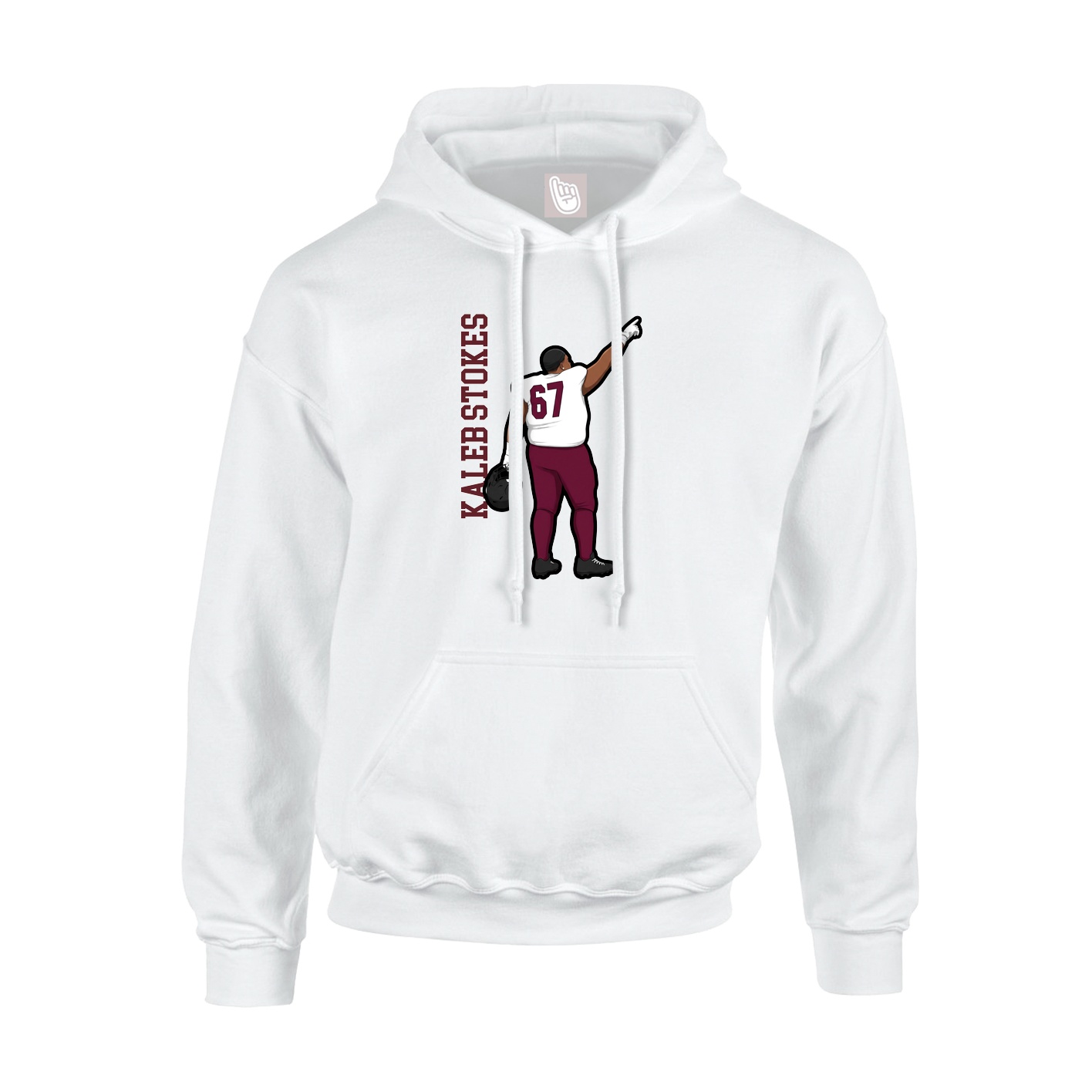Hoodie — Name Vertical in White