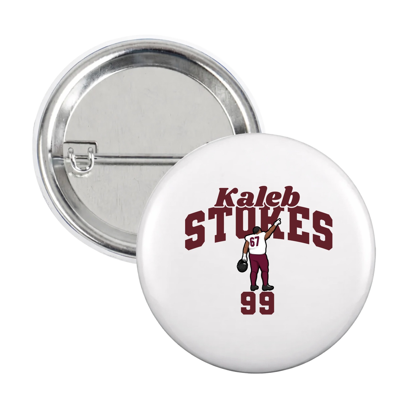 Game Day Button — Signature Arch in White