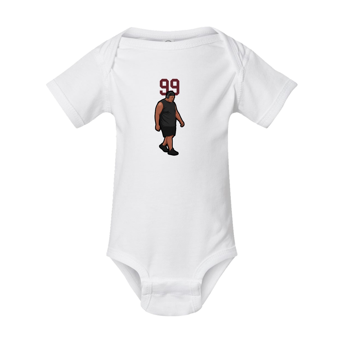 Baby Onesie — Number Top in White