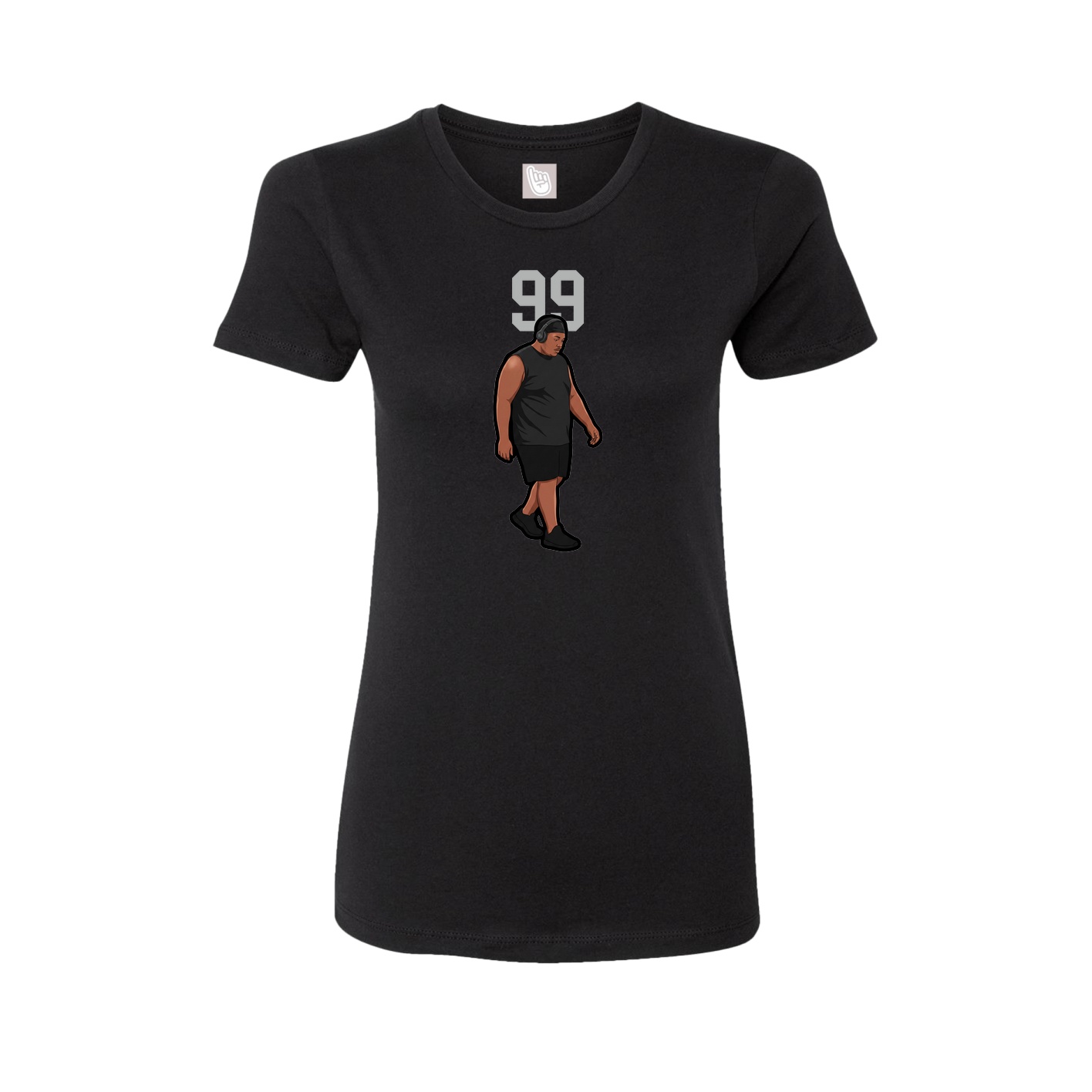 Womens Tee — Number Top in Black