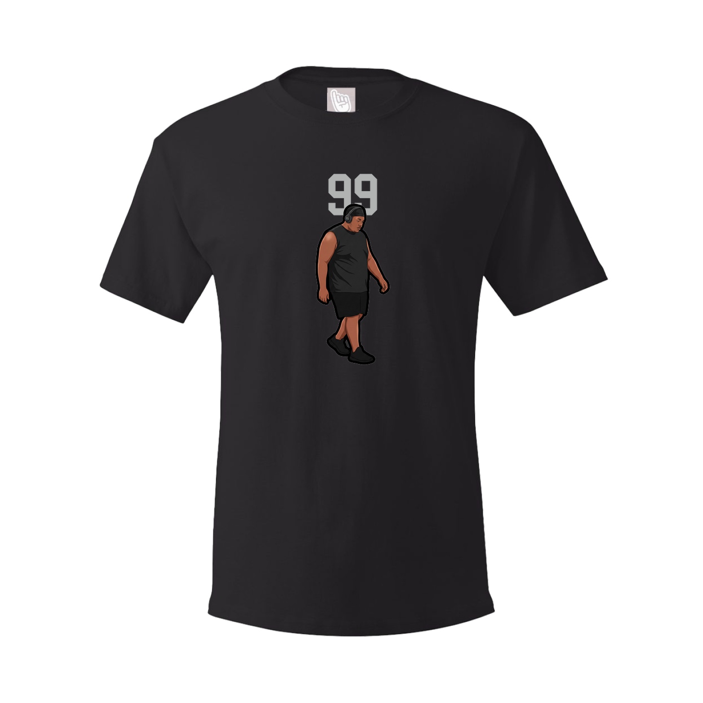 Youth Tee — Number Top in Black