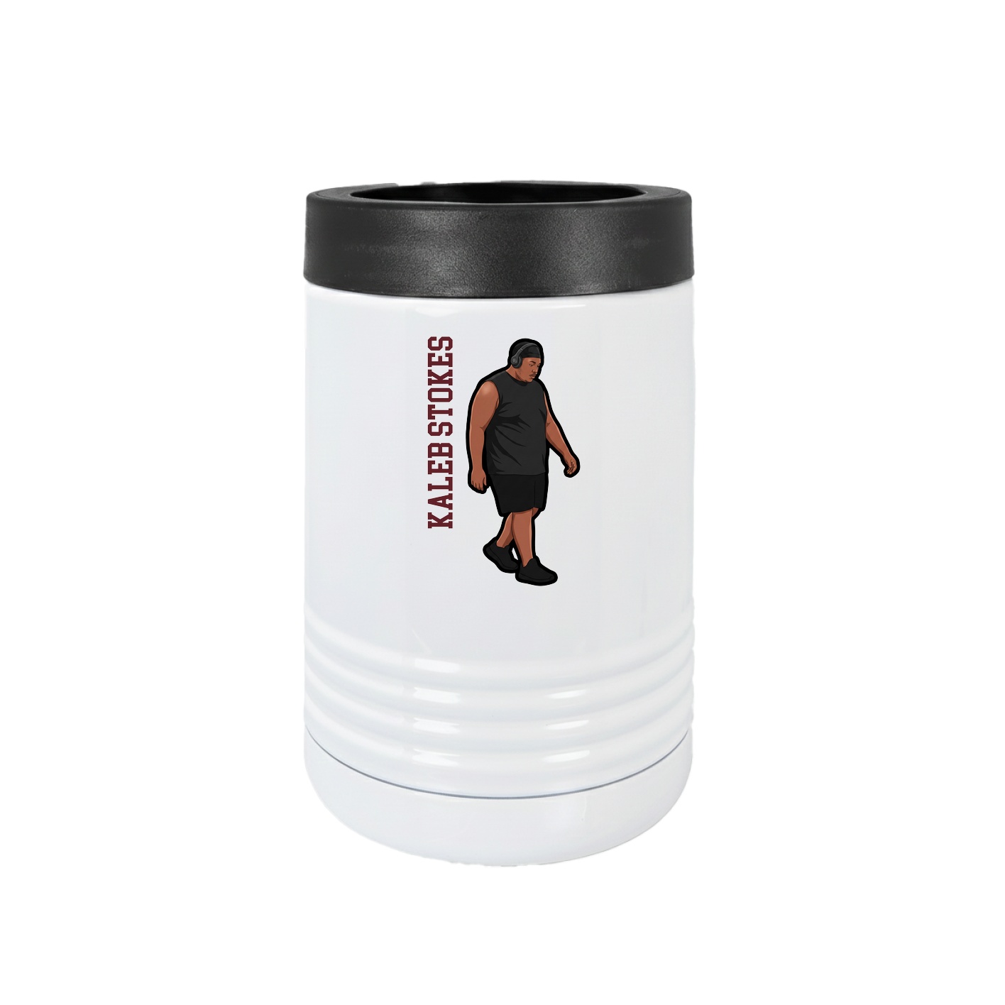 Beverage Holder — Name Vertical in White