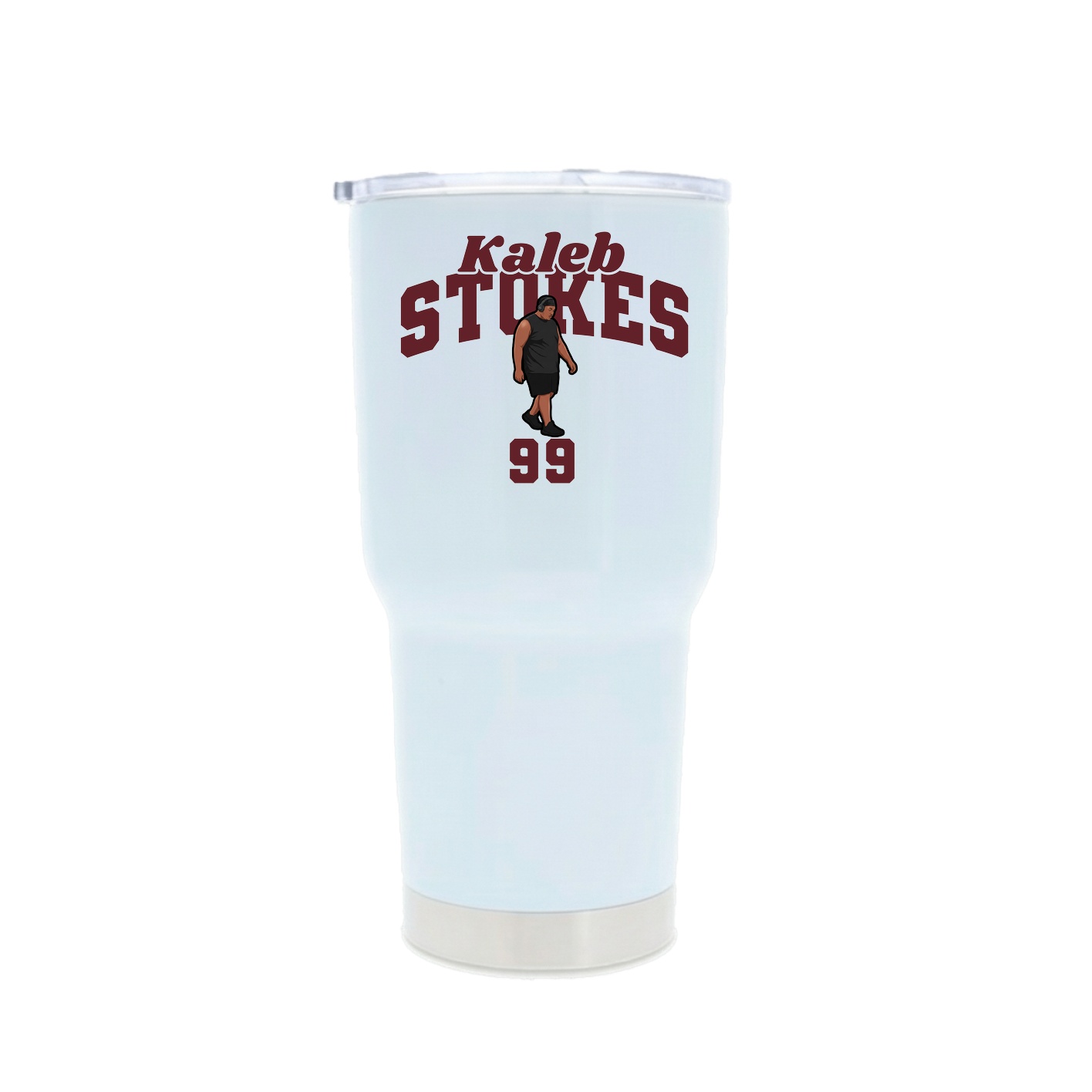 30oz Stainless Steel Tumbler — Signature Arch in White