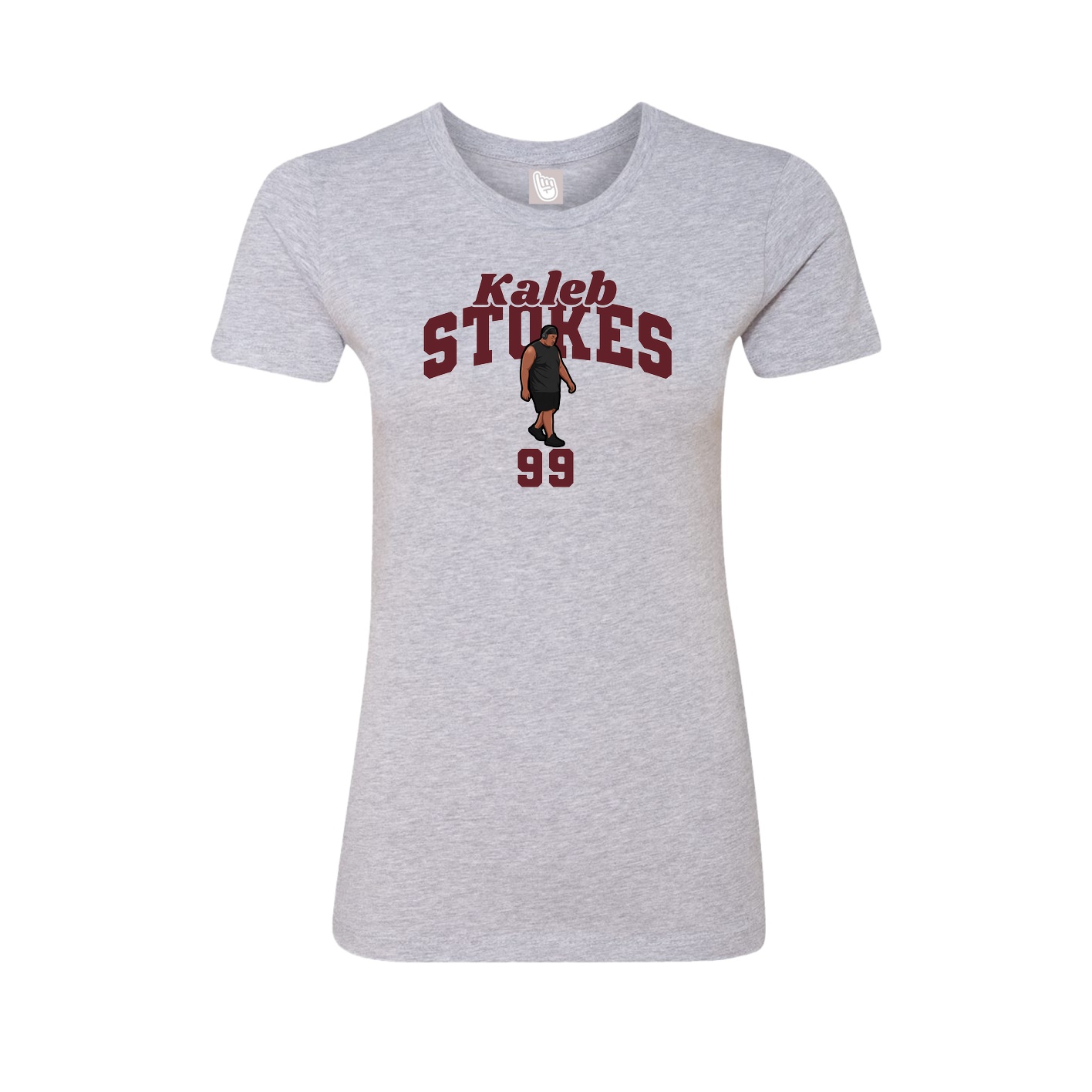 Fitted Women's Tee — Signature Arch in Grey