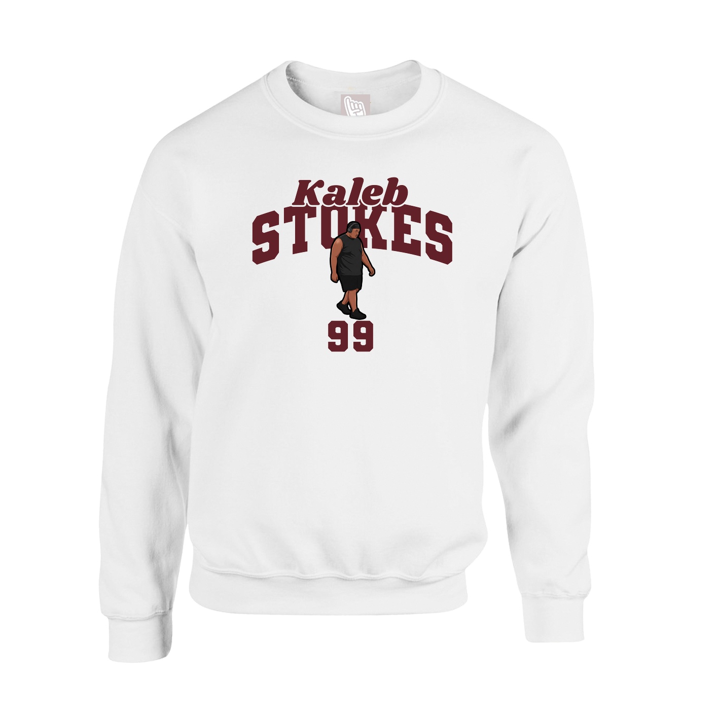Fleece Crew — Signature Arch in White