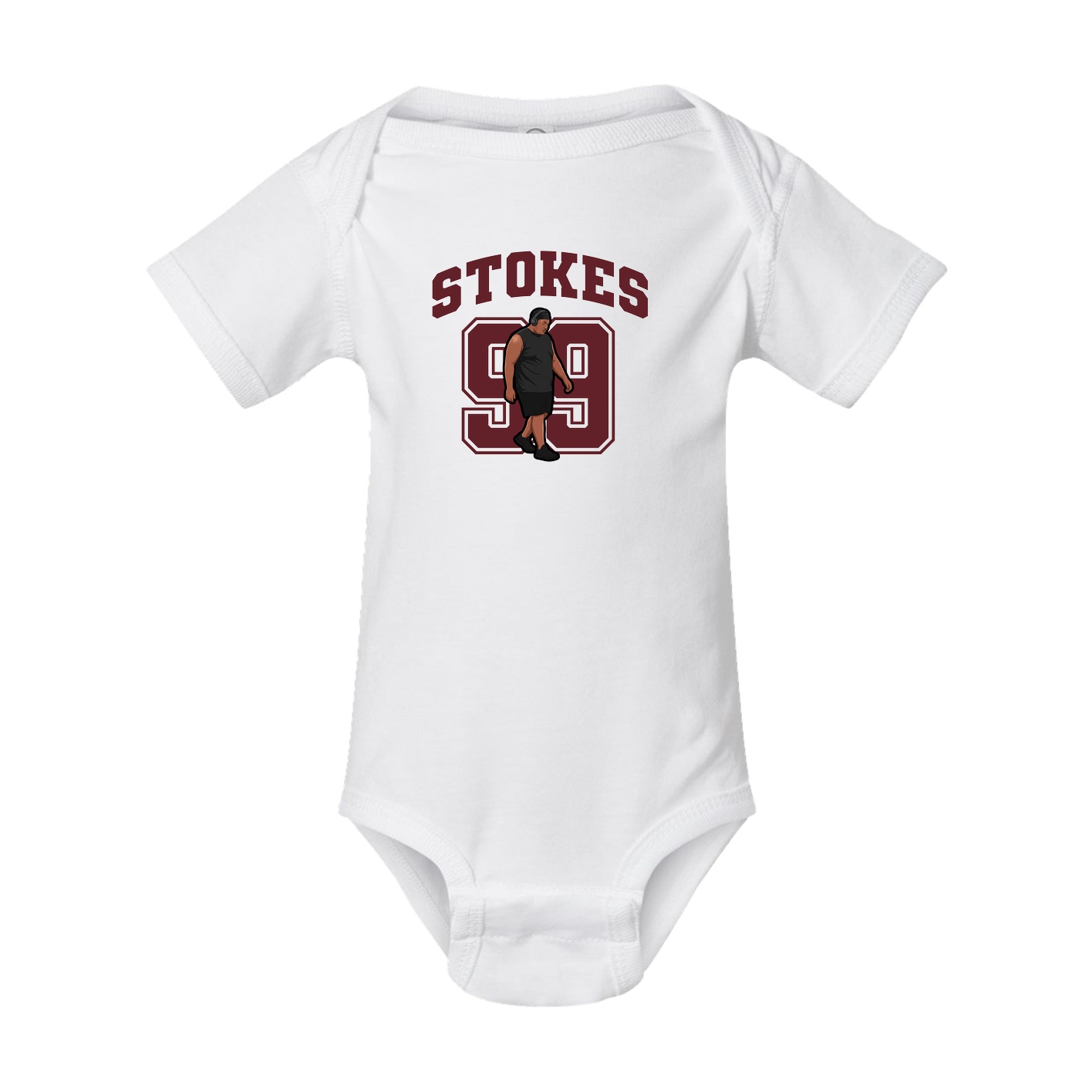 Baby Onesie — Number in White
