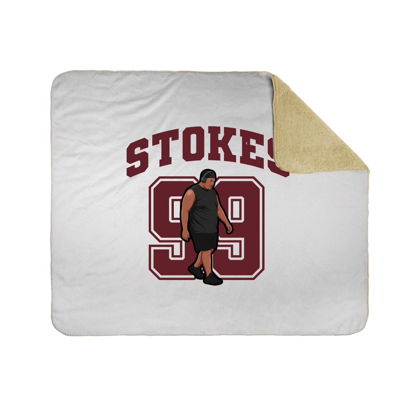 Throw Blanket — Number in White