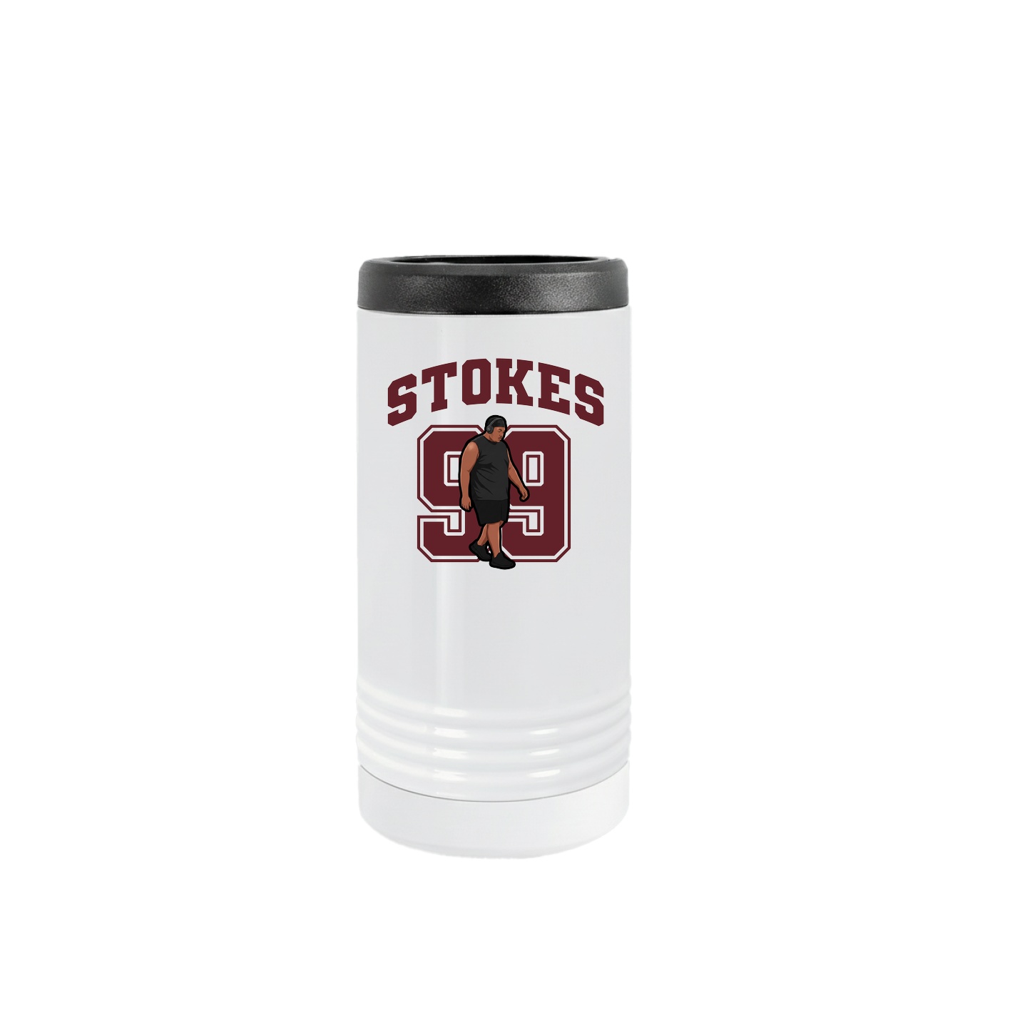 Slim Beverage Holder — Number in White