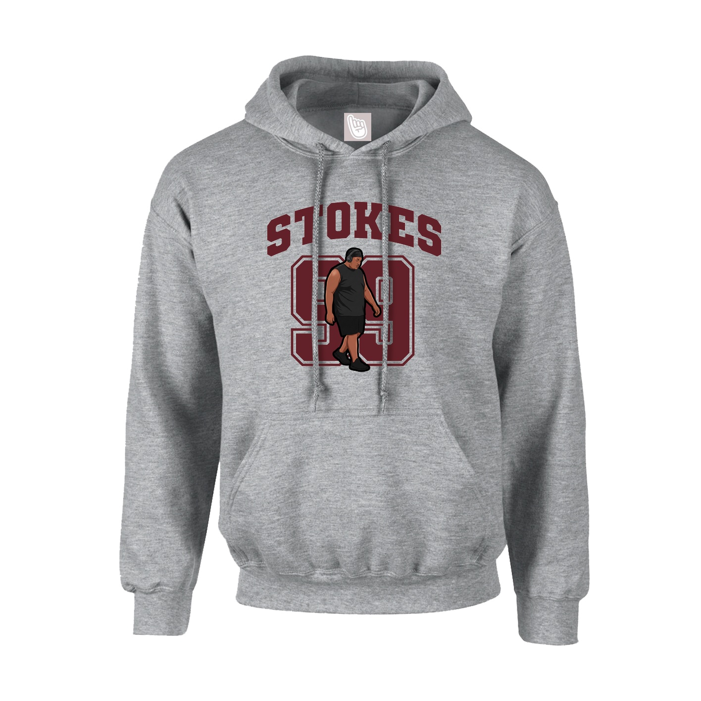 Hoodie — Number in Grey