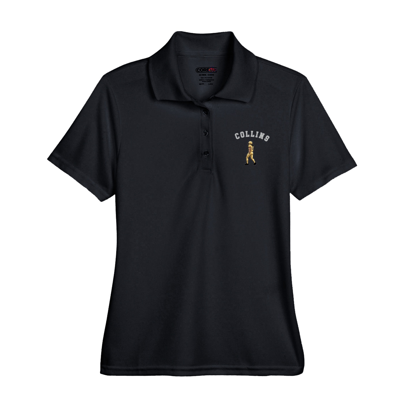 Womens Performance Polo — Shirsey Arch in Black