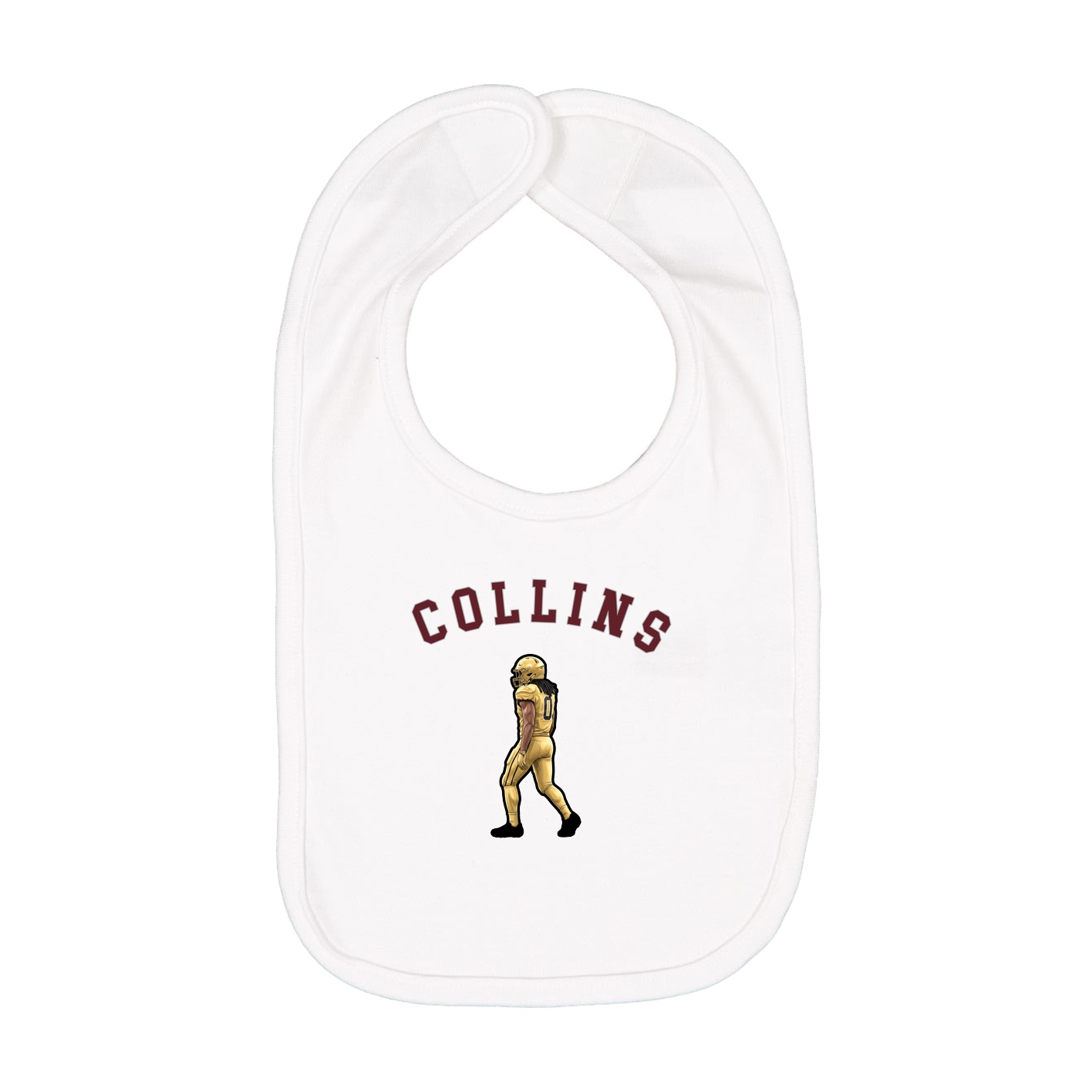 Infant Bib — Shirsey Arch in White
