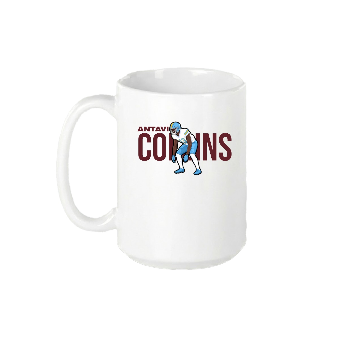 15oz Coffee Mug — Player Name in White