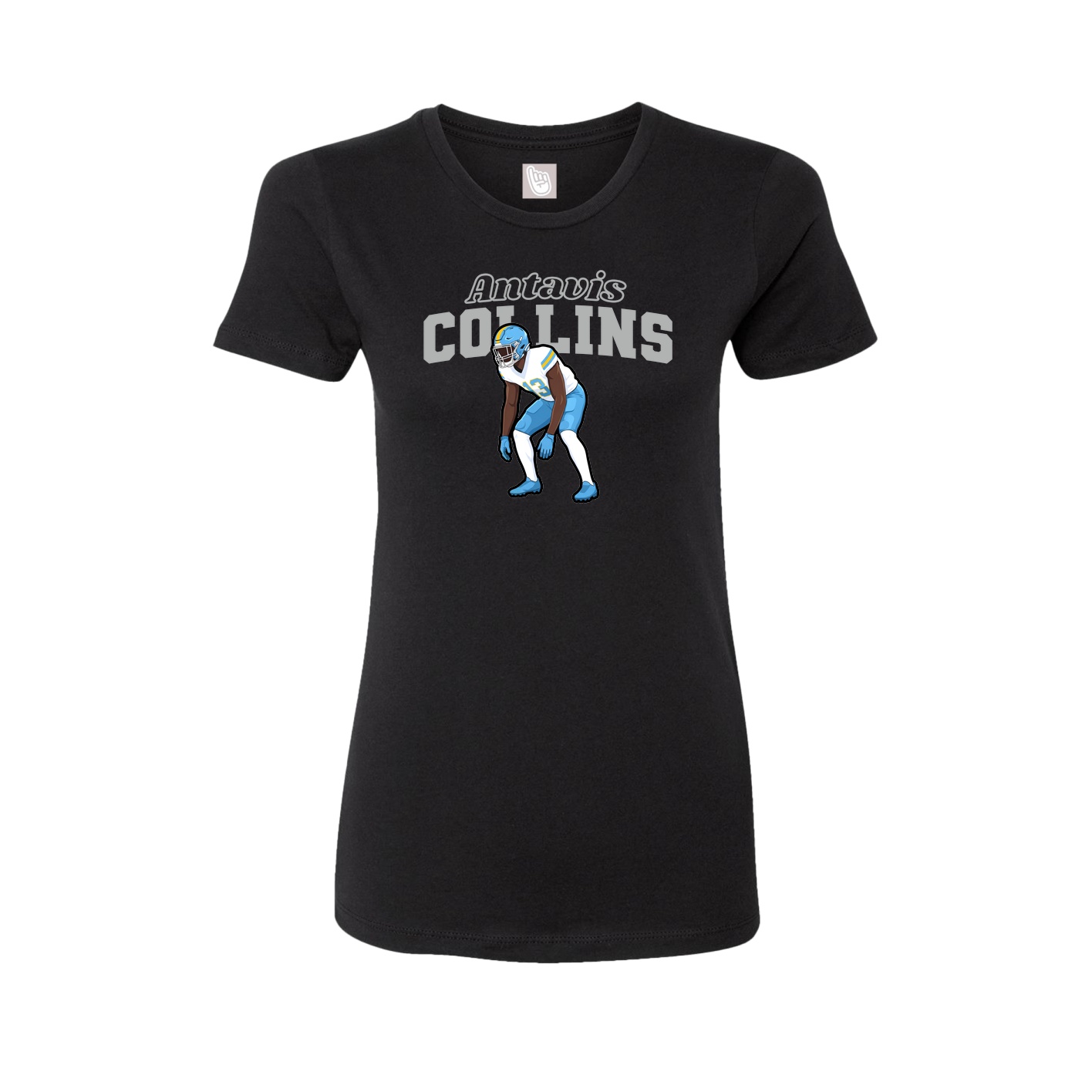 Fitted Women's Tee — Name Arch in Black