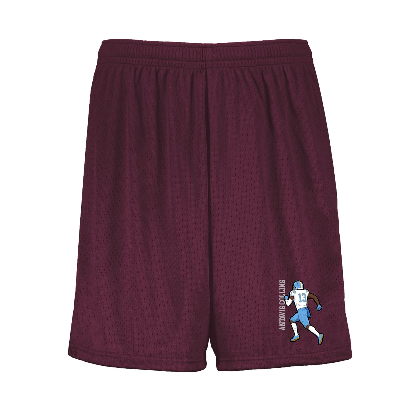 Shorts — Name Vertical in Maroon