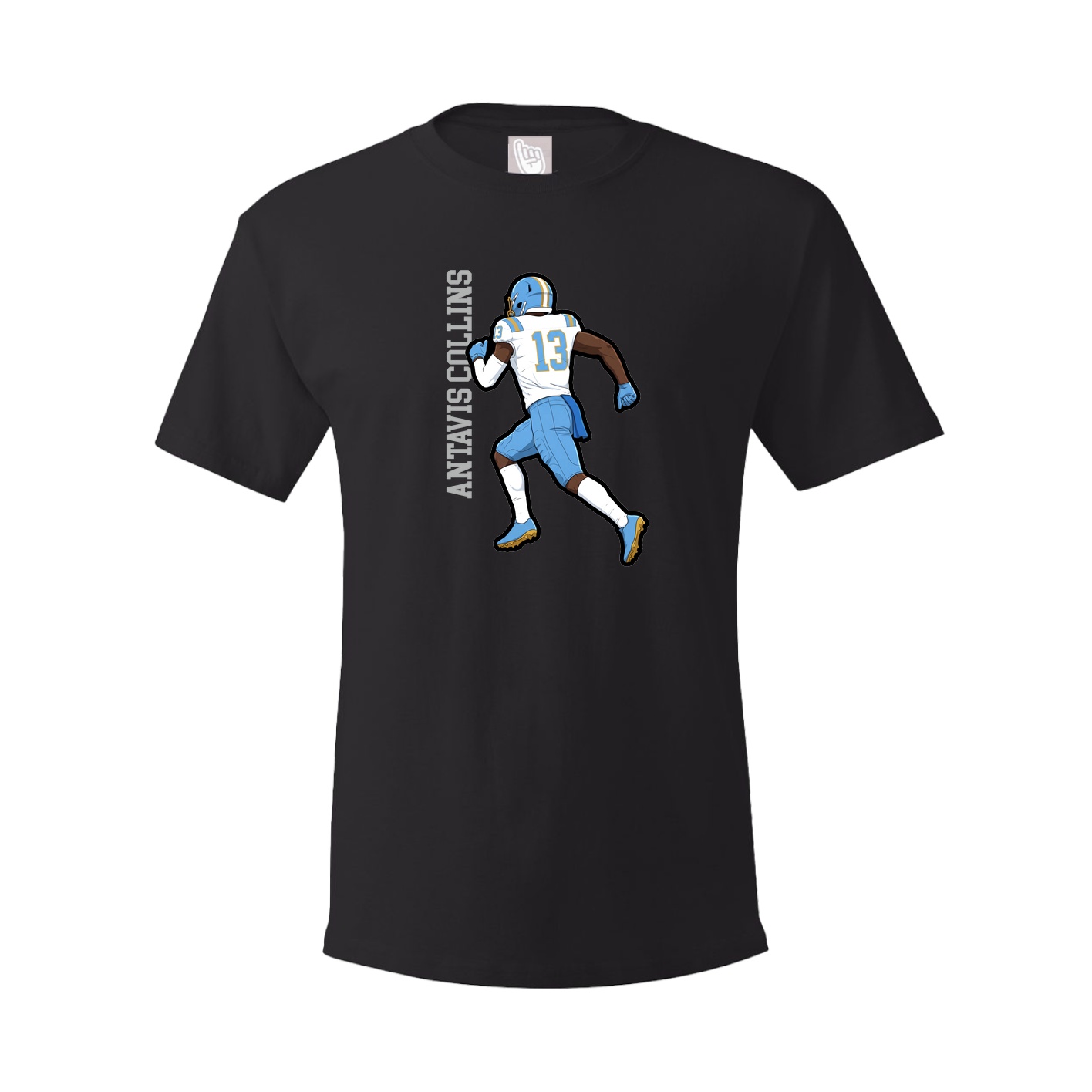 Youth Tee — Name Vertical in Black