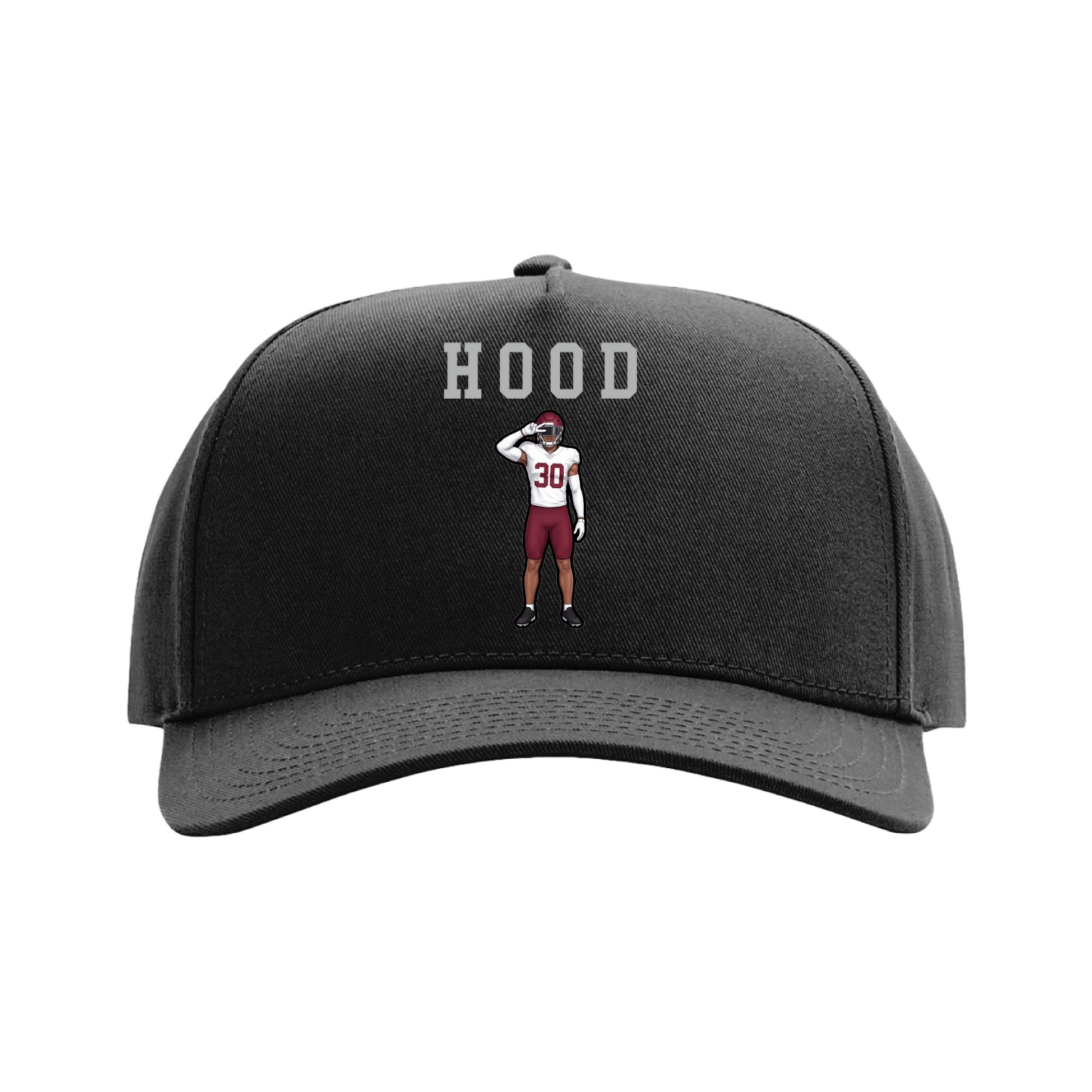 Full Fabric Five-Panel Champ Cap — Shirsey in Black