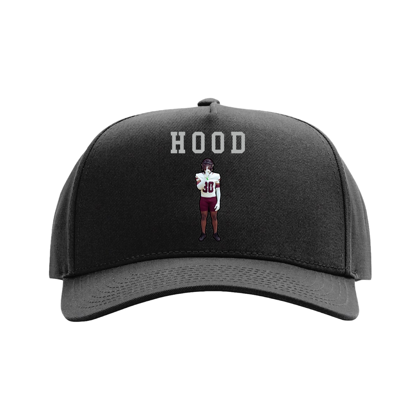 Full Fabric Five-Panel Champ Cap — Shirsey in Black