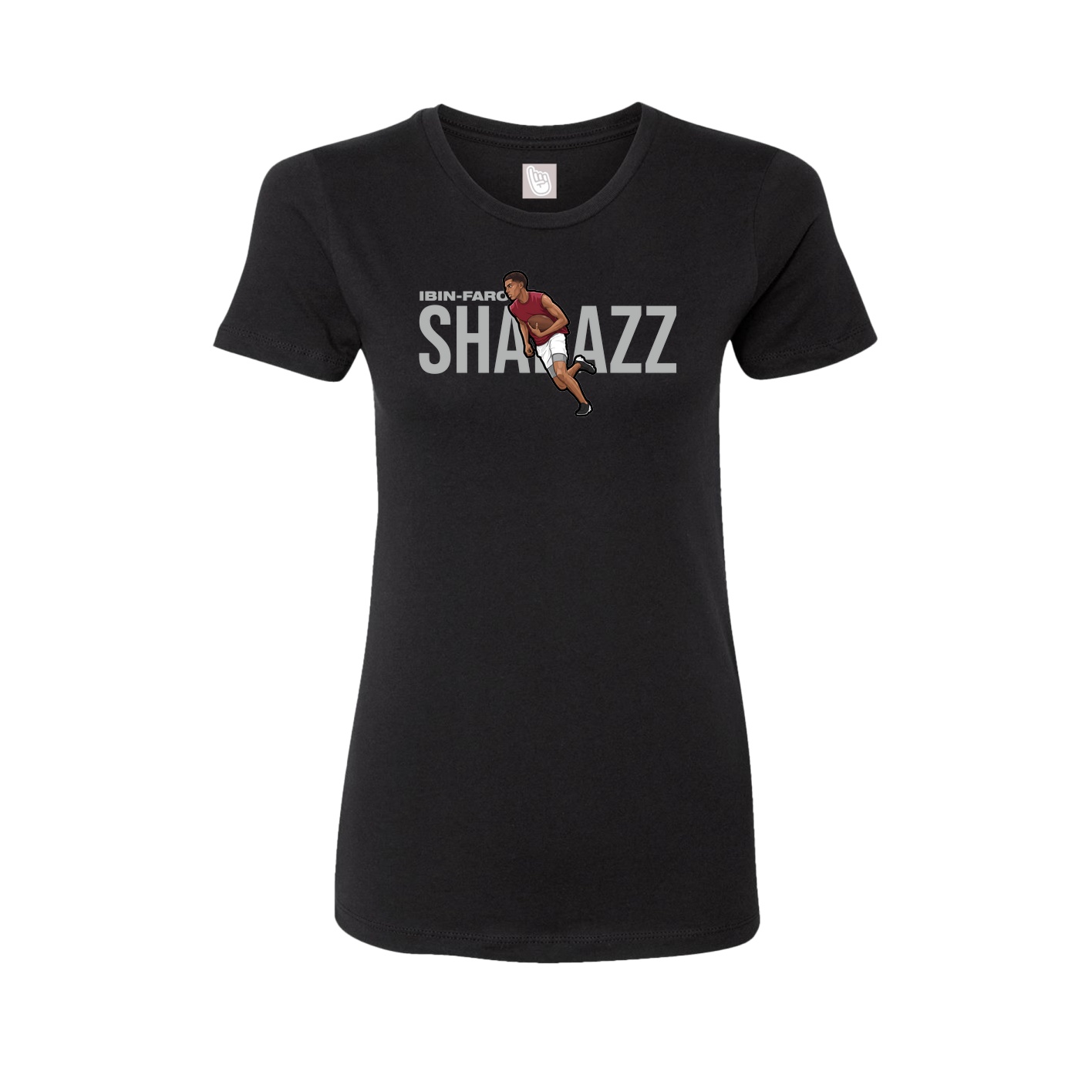 Fitted Women's Tee — Player Name in Black