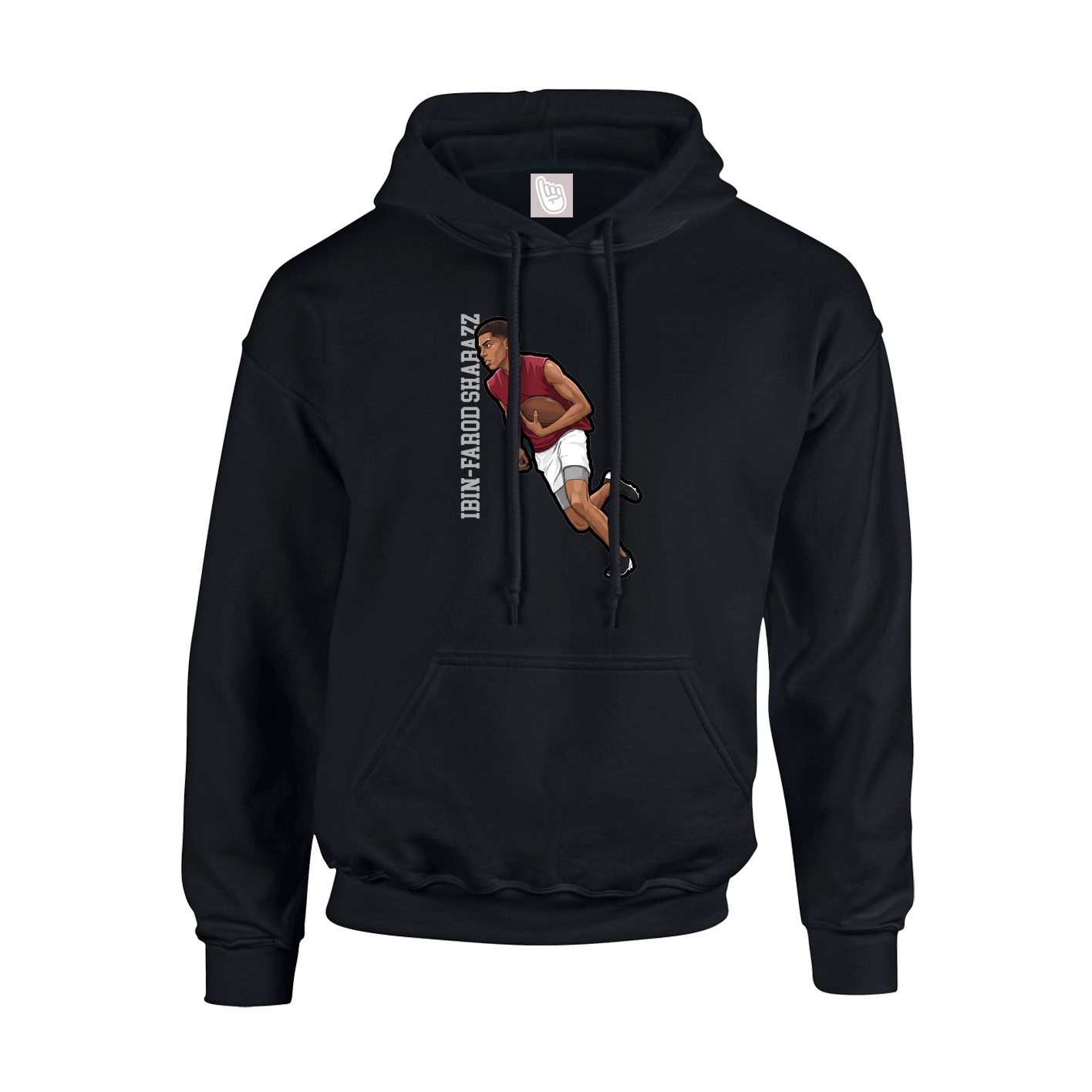 Hoodie — Name Vertical in Black