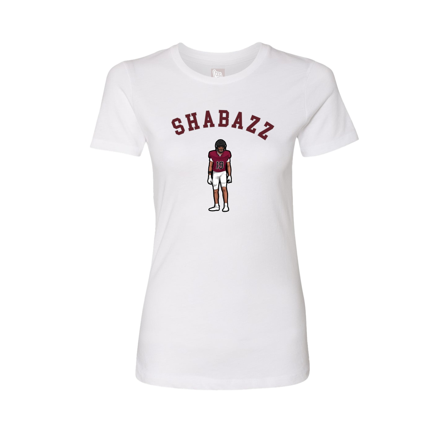 Fitted Women's Tee — Shirsey Arch in White