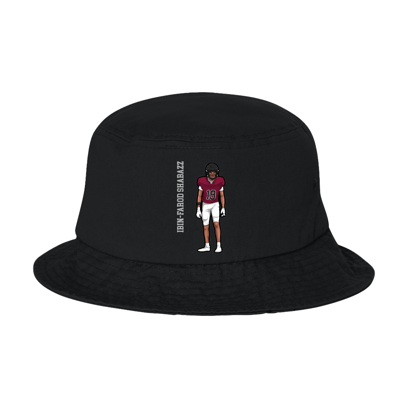 Bucket Cap — Name Vertical in Black