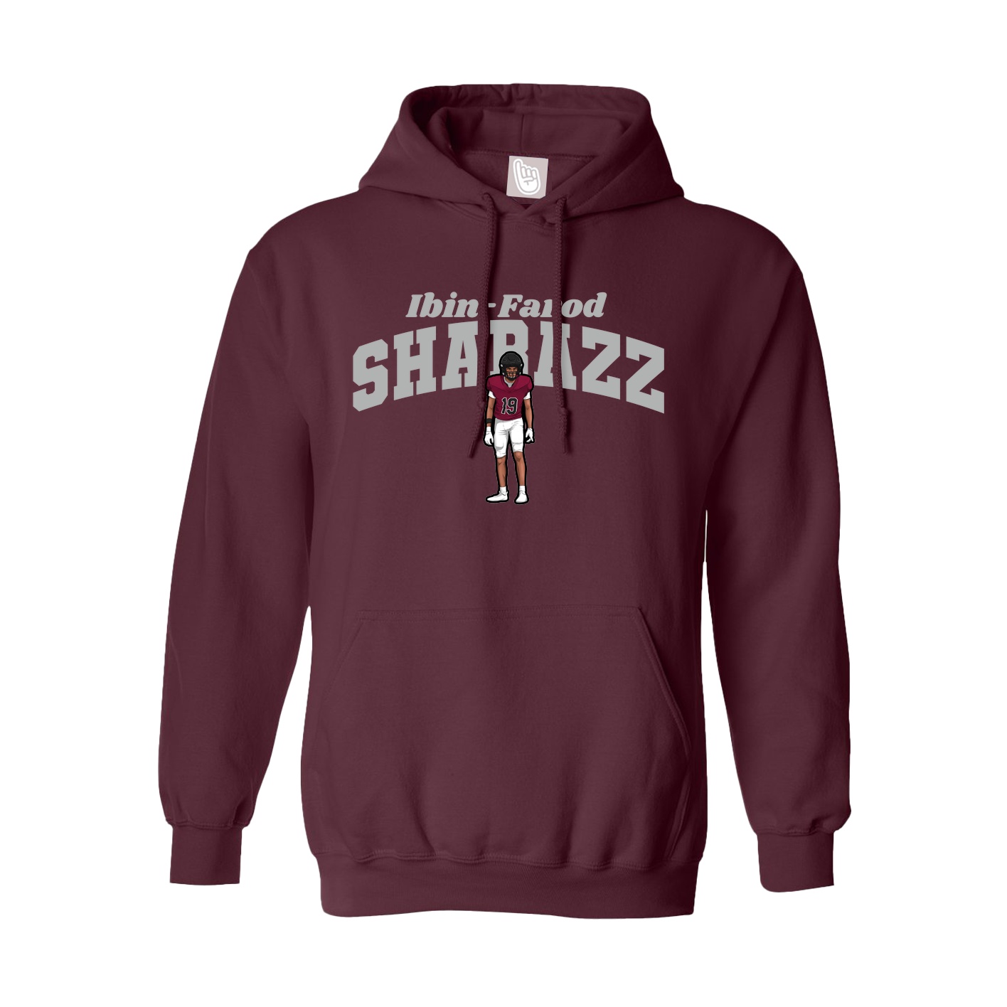 Hoodie — Signature Arch in Maroon
